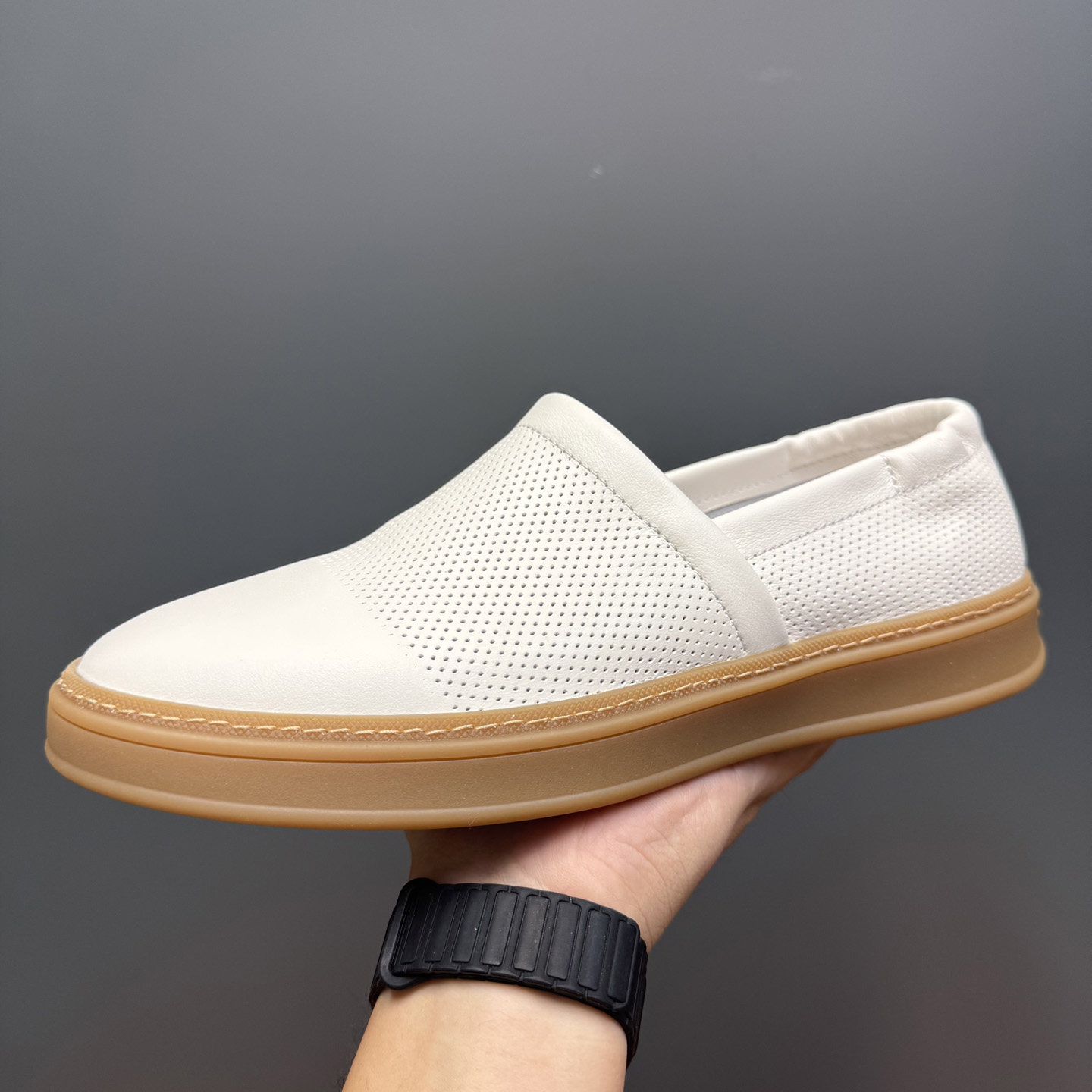 男夏季真皮透气乐福鞋