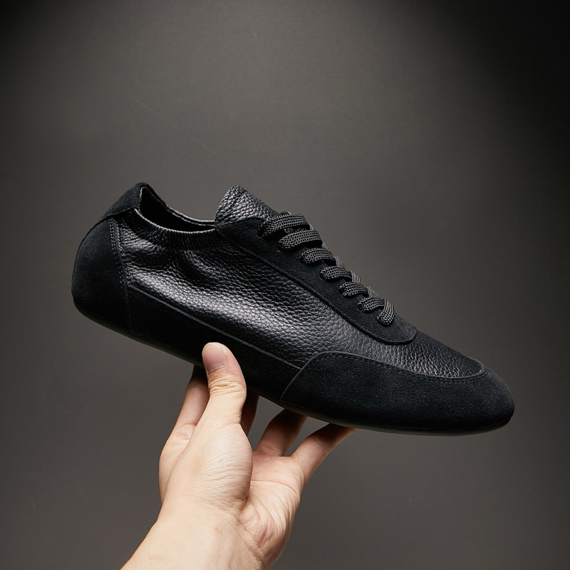 休闲皮鞋男2025夏季新款薄款透气德训鞋男真皮平底阿甘鞋休闲百搭