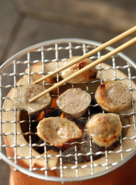 加厚不锈钢烧烤网烤肉网网格烤串网家用烧烤架配件围炉煮茶