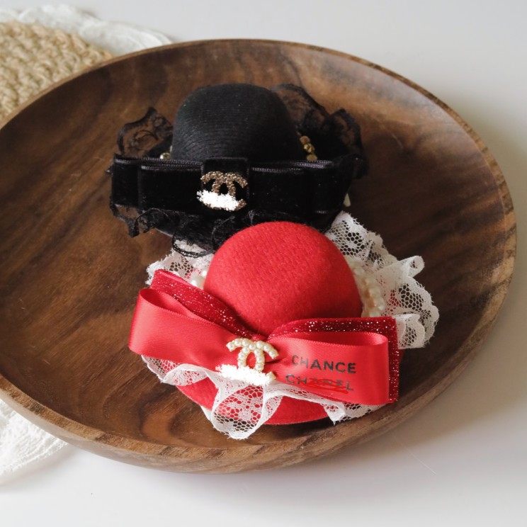 宠物精致手工礼帽发夹狗狗小礼帽