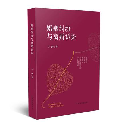 2019新 婚姻纠纷与离婚诉讼 于跃 婚姻纠纷 离婚诉讼 婚姻自由 协议离婚 财产分割等 法律实务书籍 人民法院出版社9787510924910