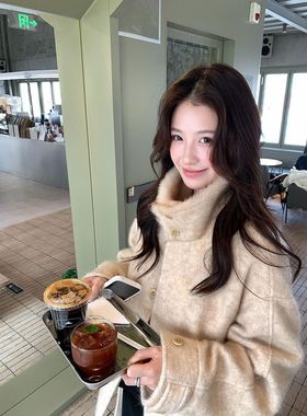 柔光谧境韩系高级感立领呢子大衣新款小众收腰显瘦气质毛呢外套冬