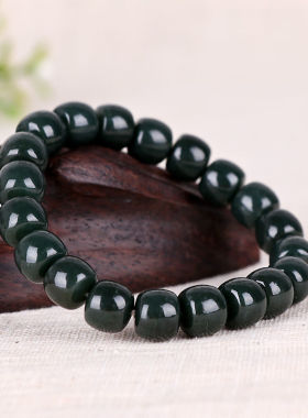 新疆保真天然玉石手链制作和田玉