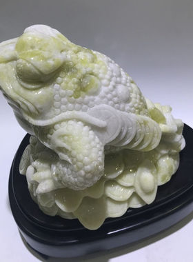 原创玉金蟾事业摆件办公桌工艺