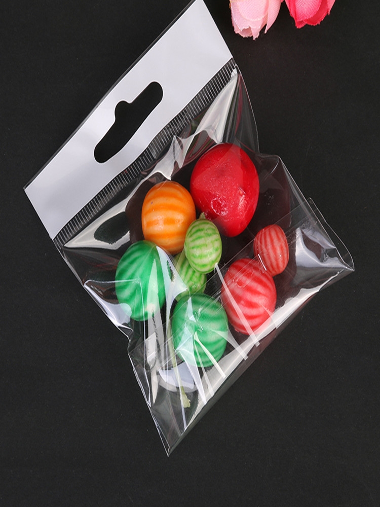 opp白色卡头挂孔袋飞机孔袋透明塑料袋小包装袋100个