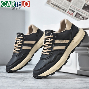 卡帝乐鳄鱼男鞋皮鞋运动鞋子男士休闲鞋春秋款2025新款板鞋复古