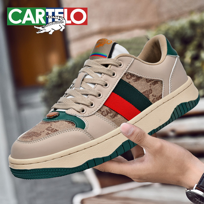 卡帝乐鳄鱼男鞋脏脏鞋2024秋冬新款休闲运动鞋帆布鞋男士板鞋百搭