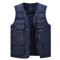 Đàn ông trung niên mới xuống vest vest cotton mùa thu và mùa đông chất đầy áo vest cỡ lớn dày lên ấm áp bên trong mặc vest lót - Dệt kim Vest áo len cho nam