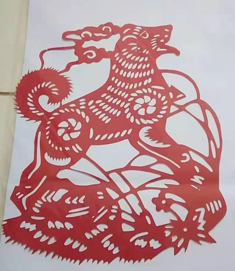 脸谱剪纸狗手工中国风装饰画摆件礼品送老外出国礼物剪纸纪