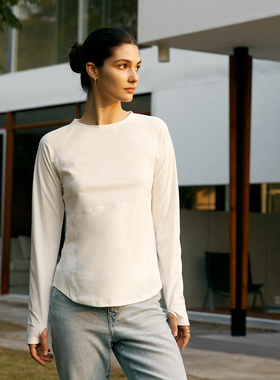 夏季女士T恤春夏新款纯色三抗速干轻长袖打底衫DJT1206轻薄宽松