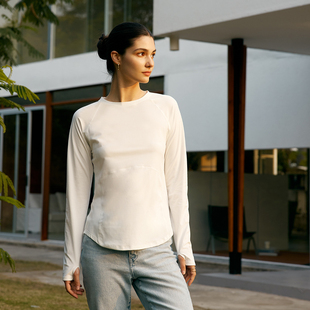 打底衫 纯色三抗速干轻长袖 DJT1206轻薄宽松 女士T恤春夏新款 夏季