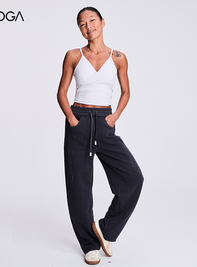 FLYOGA飞蓝休闲百搭卫裤直筒阔腿显瘦 运动长裤53909