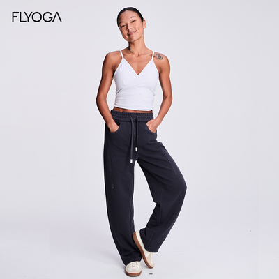 FLYOGA飞蓝休闲百搭卫裤直筒阔腿显瘦运动长裤53909
