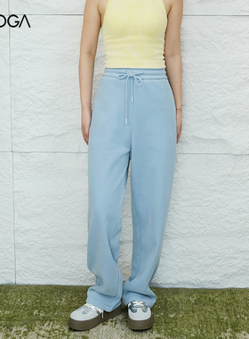 FLYOGA飞蓝秋冬宽松休闲加绒保暖运动卫裤31925