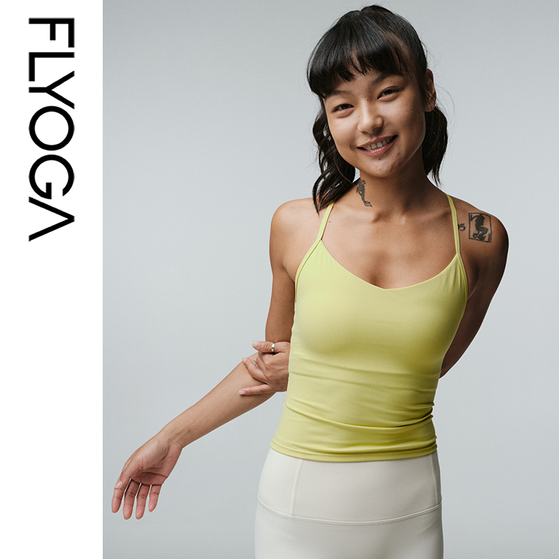 FLYOGA飞蓝瑜伽中强度一体杯运动背心聚拢防震美背健身服31205