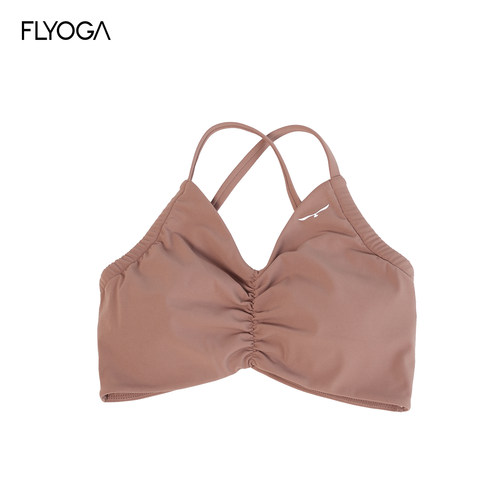 FLYOGA交叉美背羽感瑜伽背心插杯女外穿训练运动内衣61115