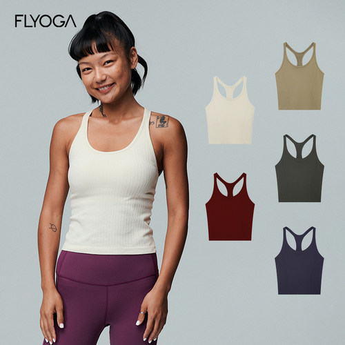 FLYOGA瑜伽服背心式跑步显瘦好穿