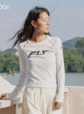 FLYOGA飞蓝瑜罩衫健身宽松普拉提运动长袖速干T恤外搭套头上衣女