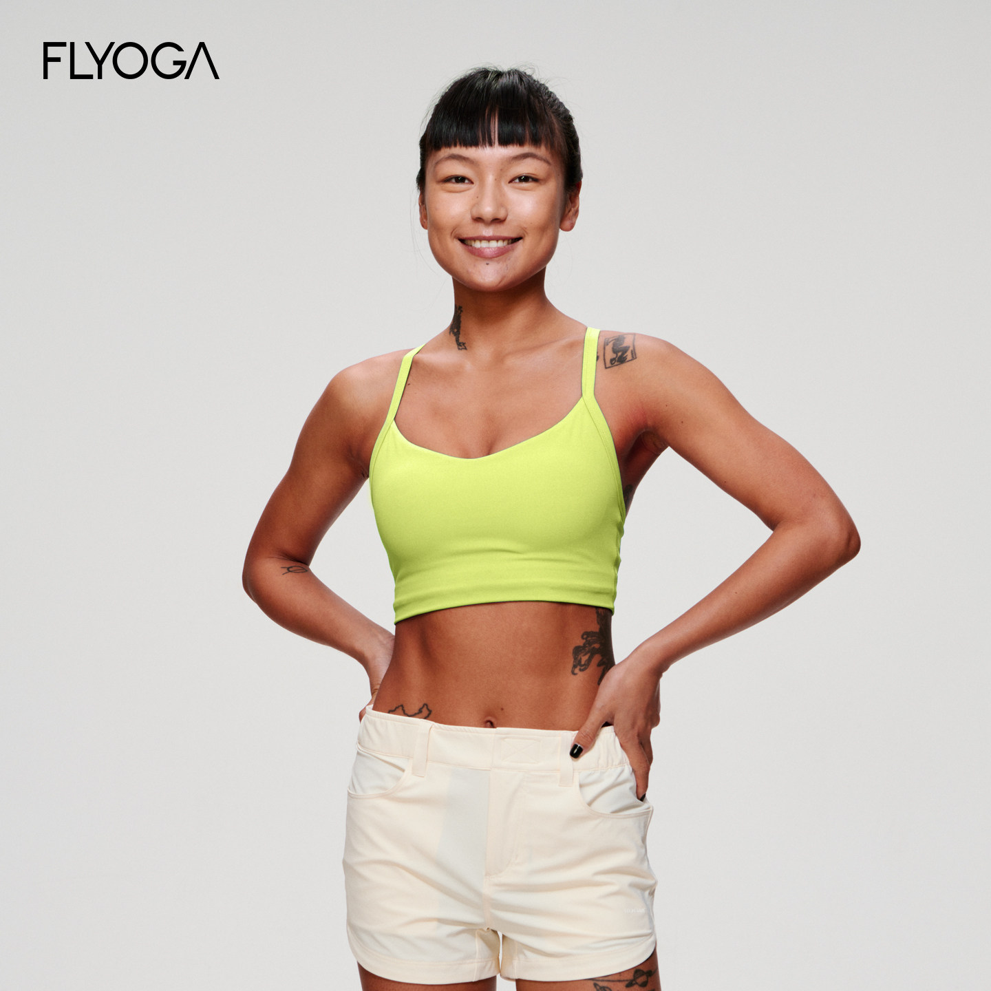 FLYOGA飞蓝瑜伽背心夏季普拉提一体式固定杯健身运动内衣上衣女士