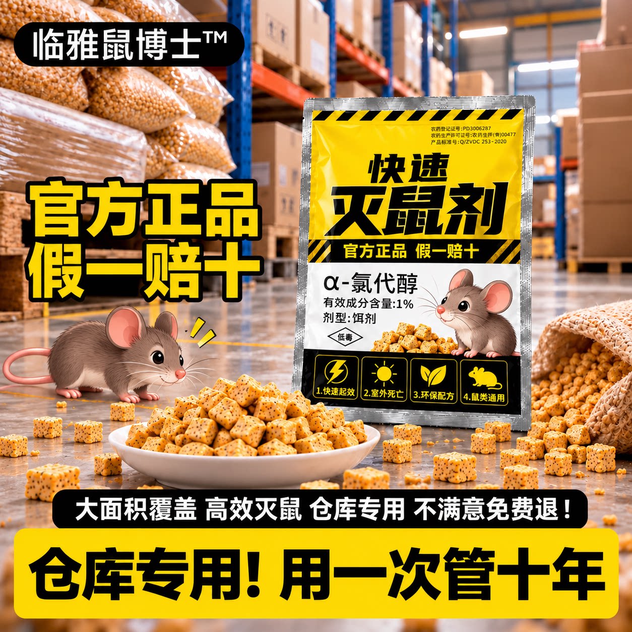 灭鼠药仓库老鼠药一窝超强高效灭鼠剂倒正品官方旗舰店耗子三步端