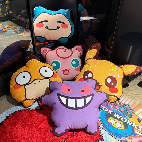 耿鬼皮卡丘卡通玩偶抱枕公仔