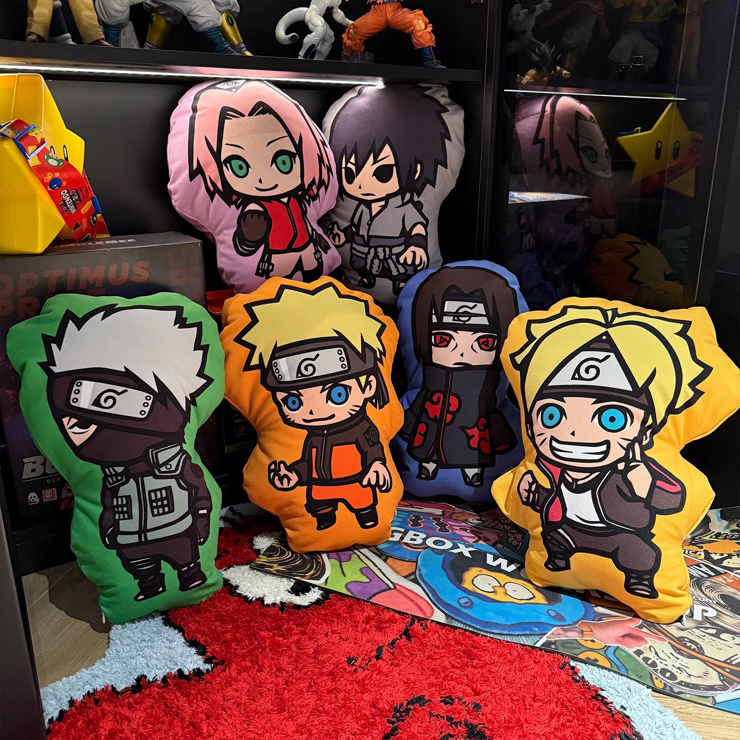 火影忍者佐助鸣人博人自来也玩偶沙发靠垫抱枕摆件男生手办装饰