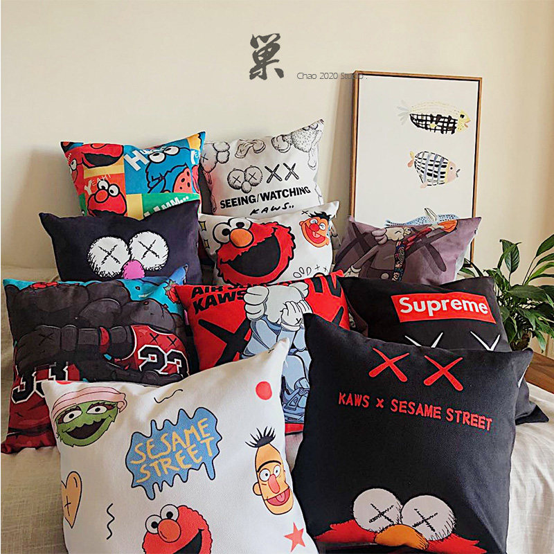 潮牌kaws定制卡通两用抱枕被子床头靠垫沙发汽车靠枕办公室腰枕,居家布艺,靠垫/抱枕,淘宝优惠券,粉丝福利购,淘宝优惠卷