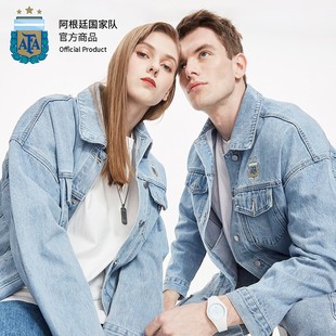 【三星冠军款】阿根廷国家队官方商品丨宽松牛仔夹克外套复古