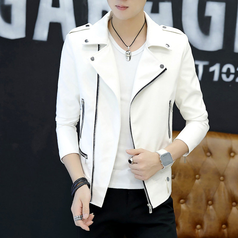 新款皮夹克网红春季帅气个性潮牌