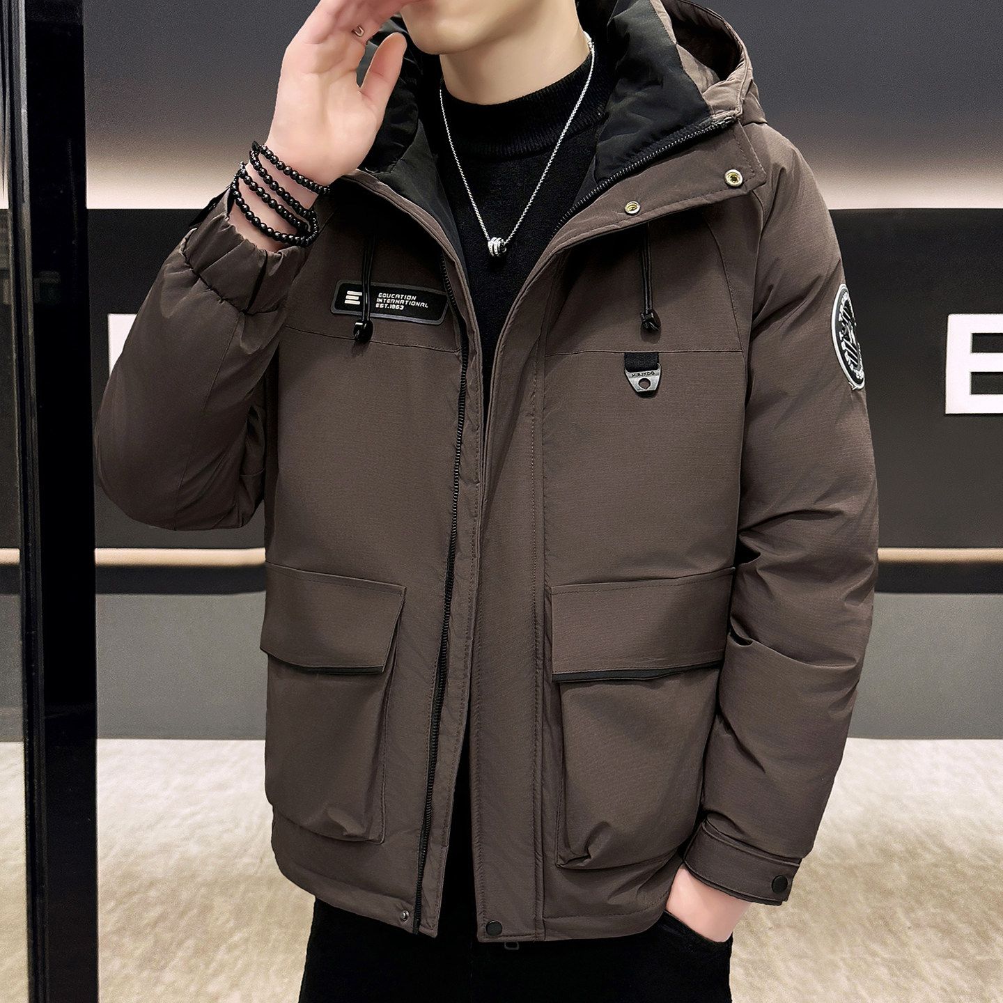 男士加厚保暖棉服工装连帽休闲棉衣户外防寒冲锋衣百搭帅气棉袄潮,男装,棉衣,淘宝优惠券,粉丝福利购,淘宝优惠卷