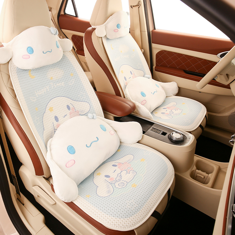 2025款网红汽车坐垫四季通用半包座套女神座垫座椅套可爱卡通女生