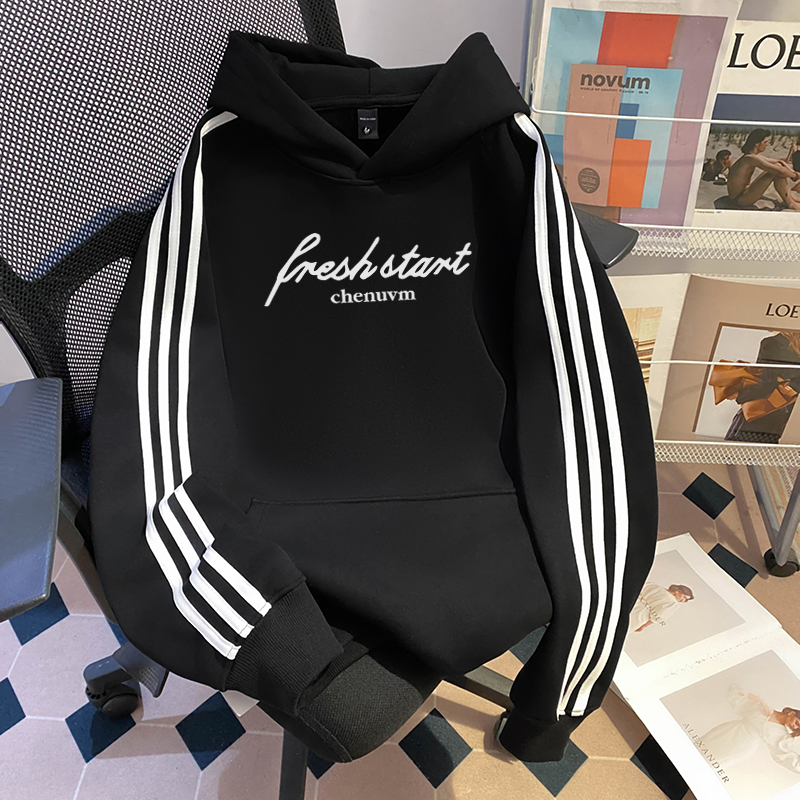 美式重磅潮牌连帽卫衣外套男女