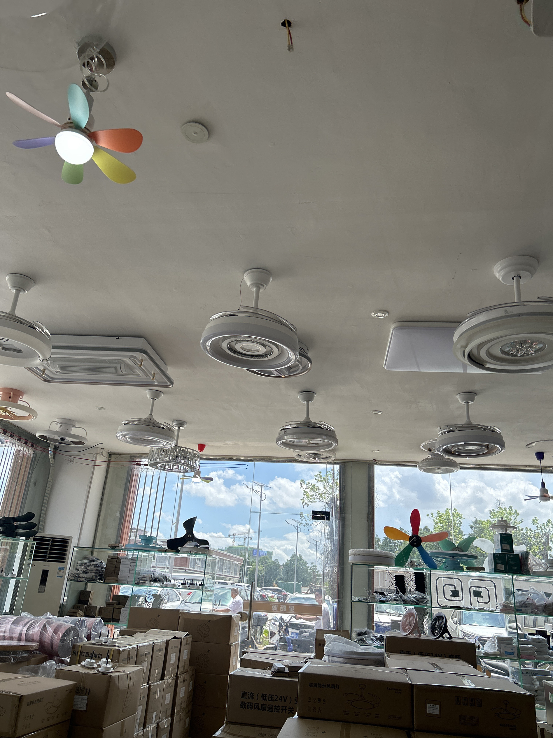 风扇42寸72w双色变光配遥控变频电机六档调速可正反 一套遥控