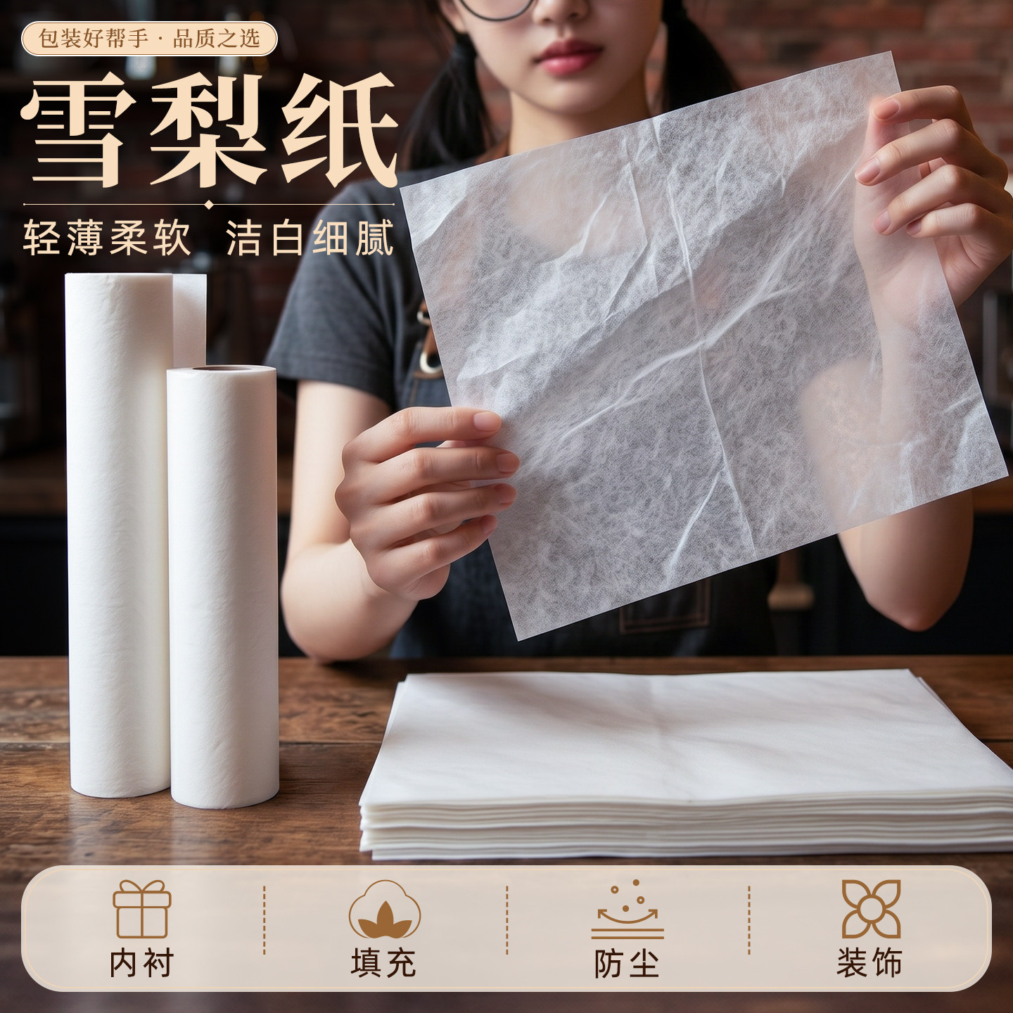 17克雪梨纸纯木浆防潮无异味
