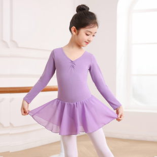 练功服女孩衣服芭蕾舞裙女童 中国舞跳舞服装 舞蹈服儿童女夏季 短袖