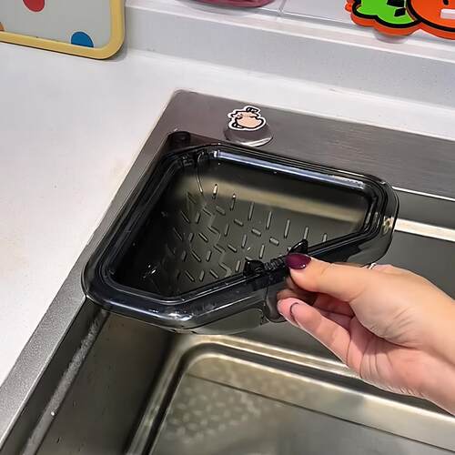新型厨房置物架可翻转磁吸沥水架食物残渣过滤篮抹布架2025新款