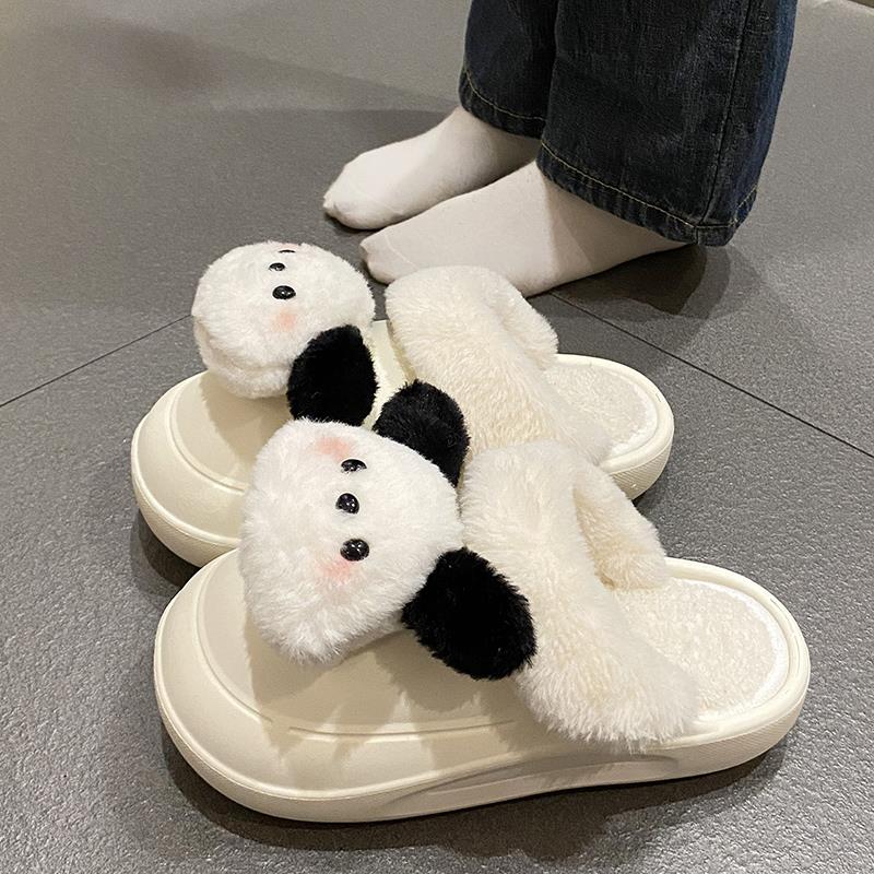 帕恰狗棉拖鞋可拆洗室内家居冬季女2024新款保暖可拆卸可爱卡通