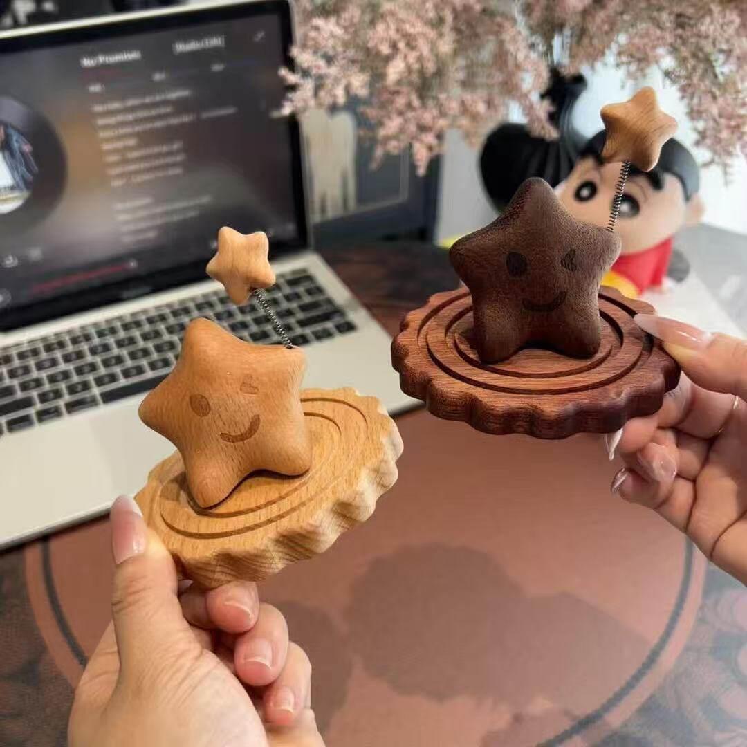 星星磁吸扩香木家用卧室客厅无火精油香薰持久香车载香薰装饰摆饰