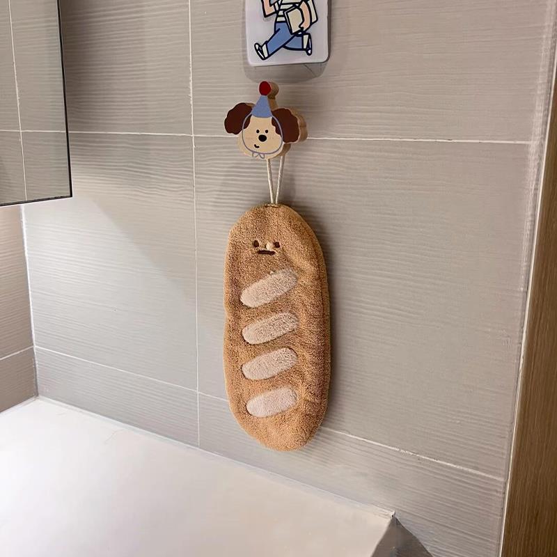 擦手巾擦手毛巾挂式高颜值擦手布超强吸水加厚卫生间可爱珊瑚绒