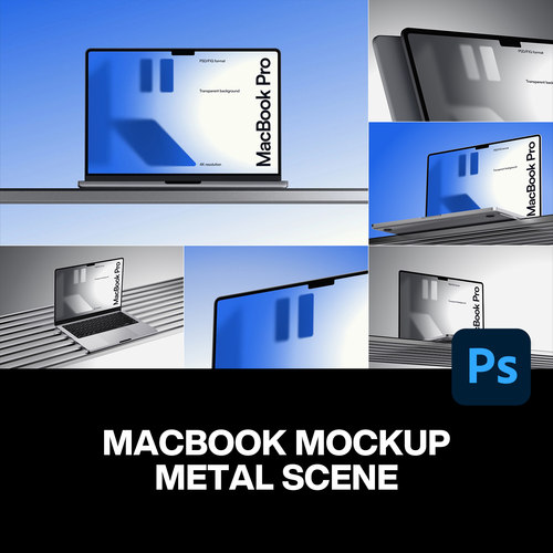 8款工业风MacBook笔记本电脑网站网页UI设计作品展示效果图ps样机