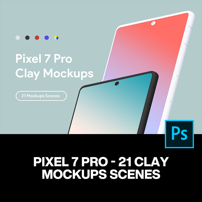 21款谷歌安卓智能手机ui界面app单色白膜ps样机素材展示效果图