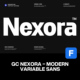 8字重Nexora现代品牌商标logo海报封面标题无衬线英文字体家族