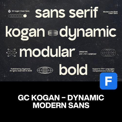 Kogan现代简约时尚品牌广告海报画册包装封面标题无衬线英文字体