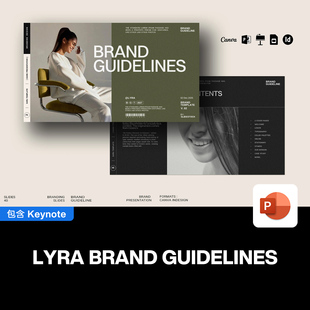 40页莫兰迪色时尚品牌形象定位配色规范VI指导手册排版ppt模板