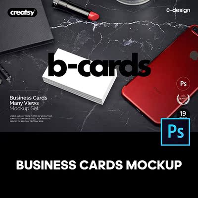 Business Cards Mockup 商务名片多角度样机展示效果 智能贴图