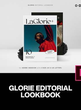 现代创意时尚简约图文作品集Lookbook杂志画册排版设计素材id模板