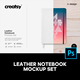 皮质笔记本记事本手账文具vi应用设计贴图ps样机素材展示效果模板