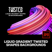 10款 时尚 炫彩动感抽象艺术扭曲渐变流体海报背景底纹图片设计素材