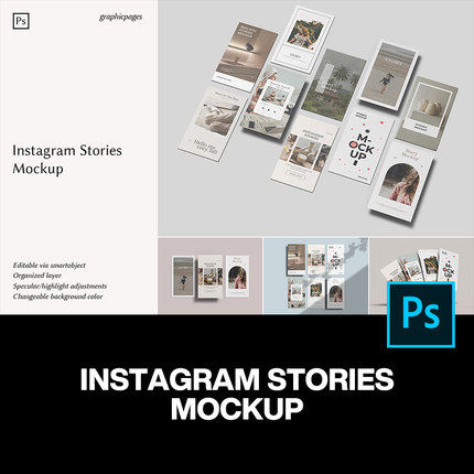 12款iPhone手机ins公众号推文ui界面设计作品展示效果图ps样机