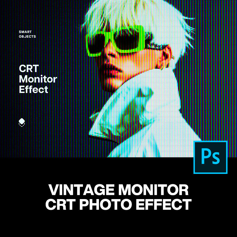 复古科技老式CRT显示器低保真科幻肌理照片图像ps样机特效模板